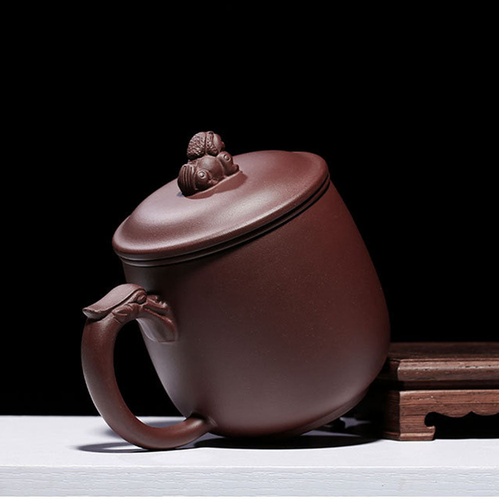 Purple Clay Dragon Tea Cup With Infuser