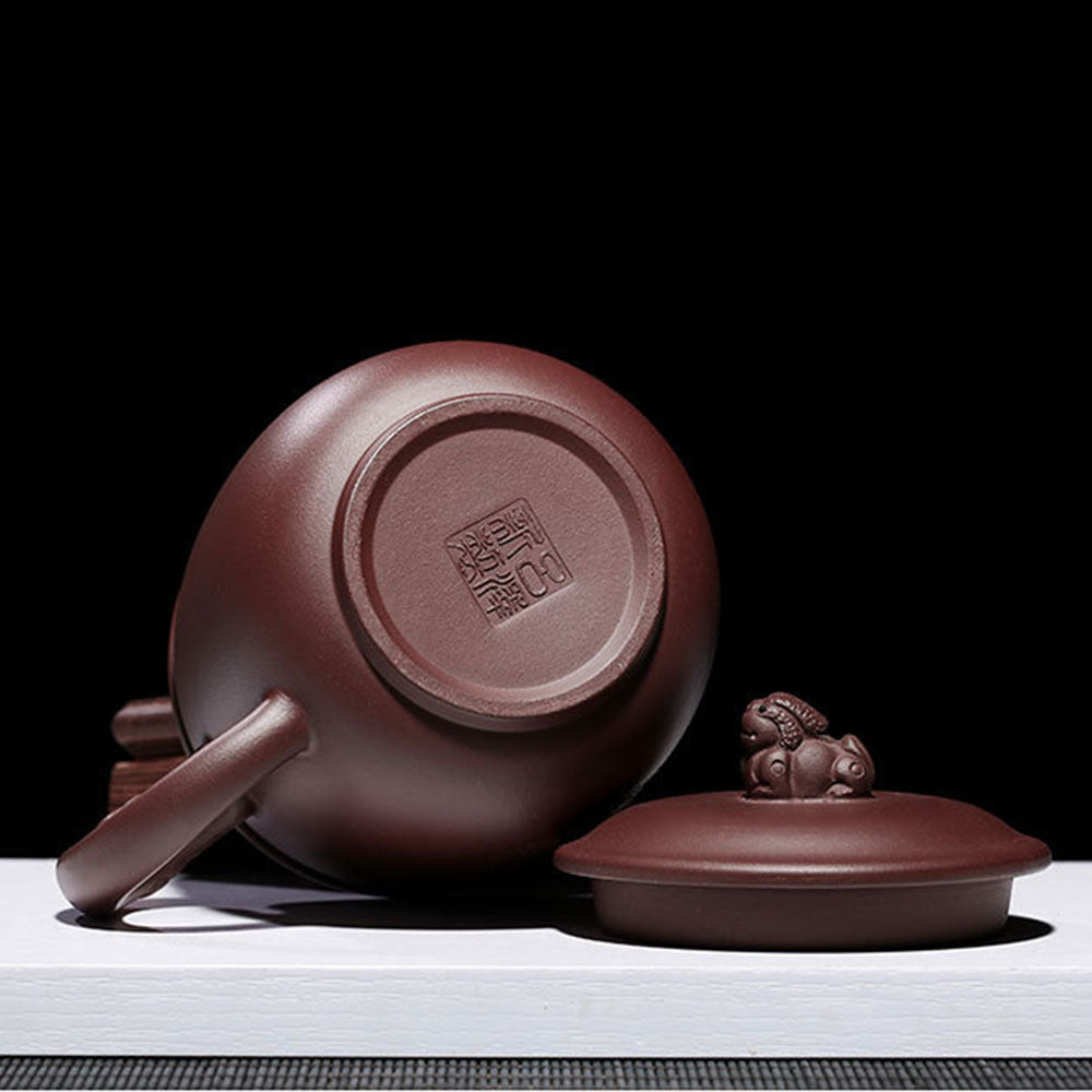 Purple Clay Dragon Tea Cup With Infuser