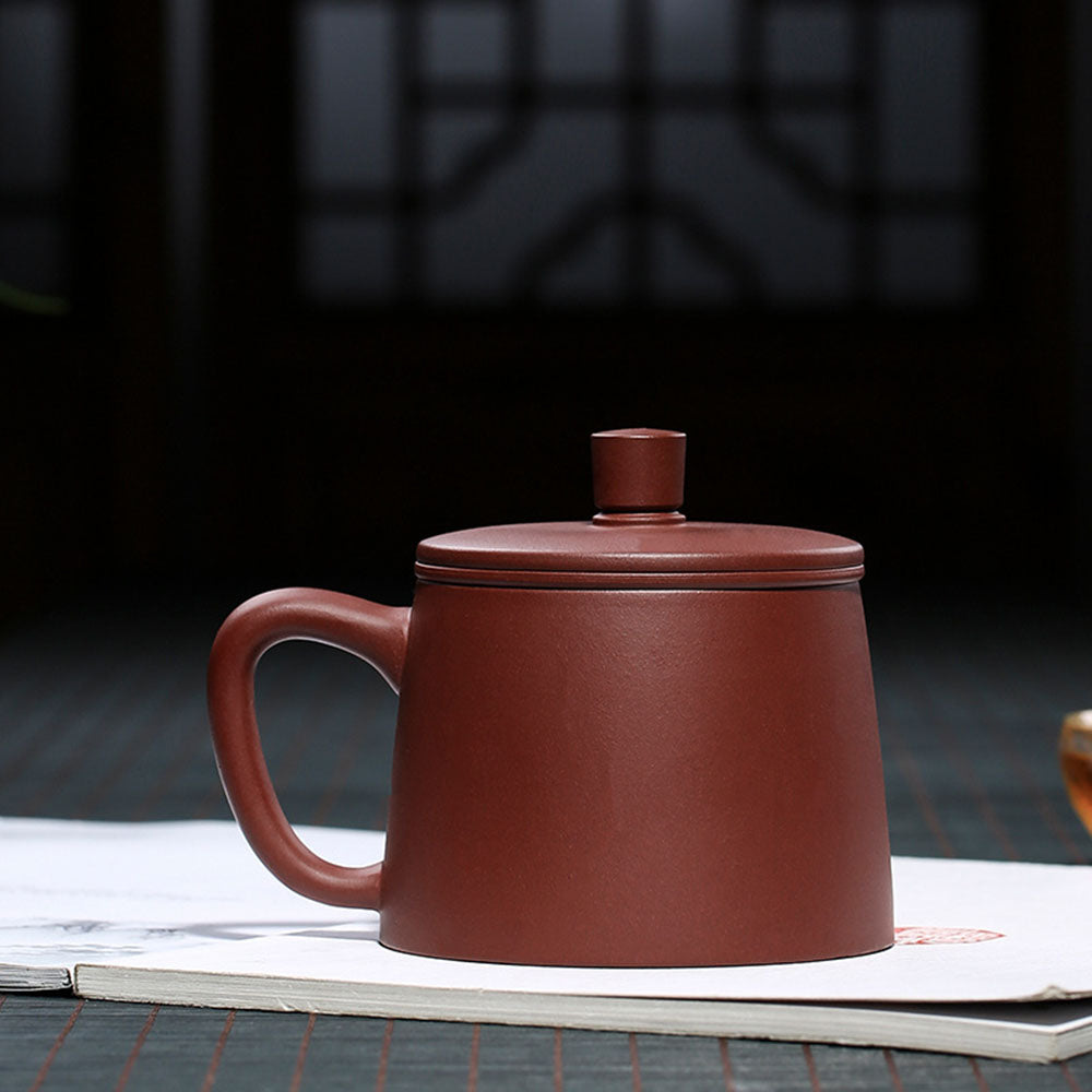 Purple Clay Willing Tea Cup With Infuser