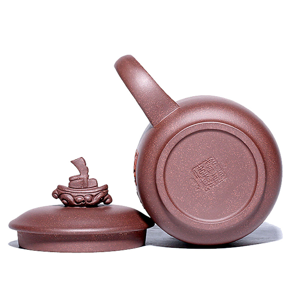 Yixing Purple Clay Boat Tea Cup