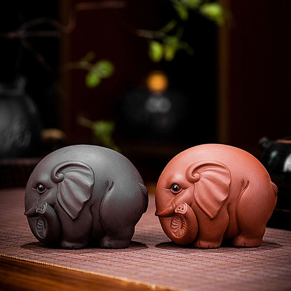 Yixing Clay Round Elephant Tea Pet