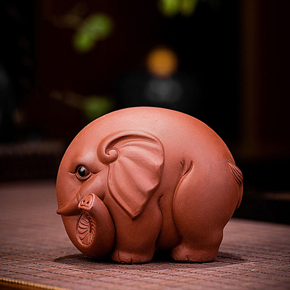 Yixing Clay Round Elephant Tea Pet