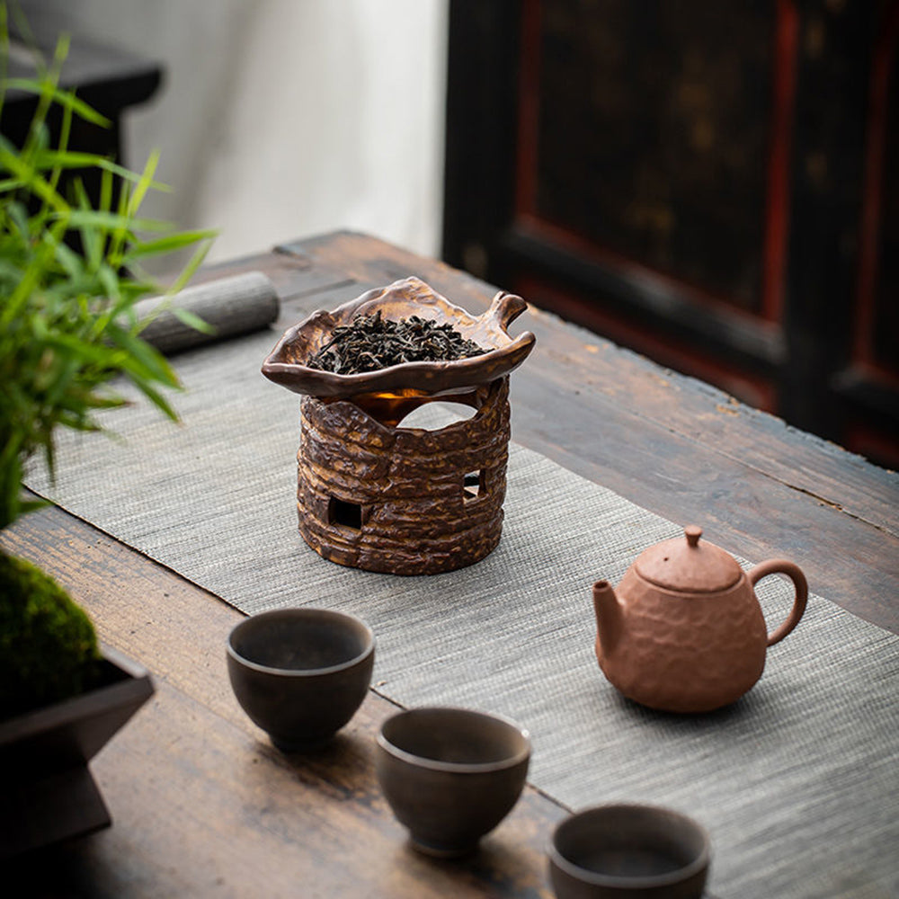 Tree Stump Tea Leaves Candle Warmer