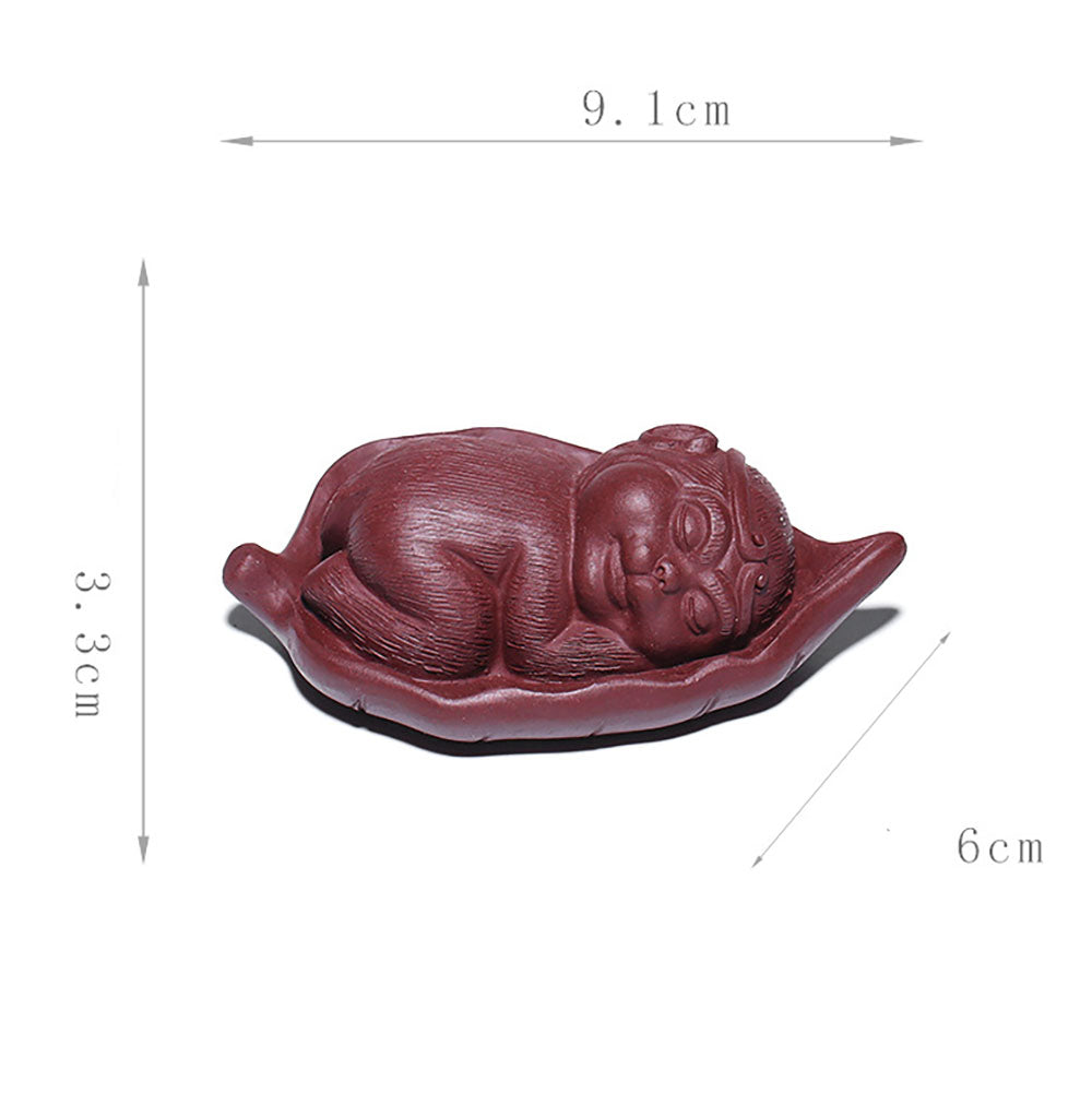 Little Monkey On Bodhi Leaf Tea Pet