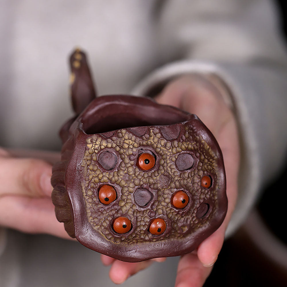 Yixing Purple Clay Lotus Seedpod Fair Cup
