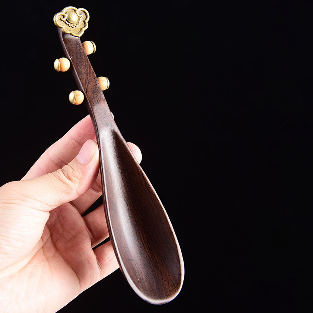 Ebony Wood Pipa Cha He Tea Holder