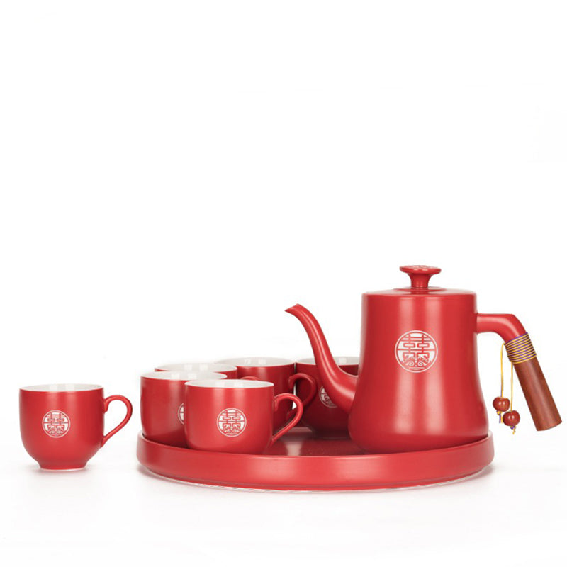 Double Happiness Wedding Tea Set With Tray
