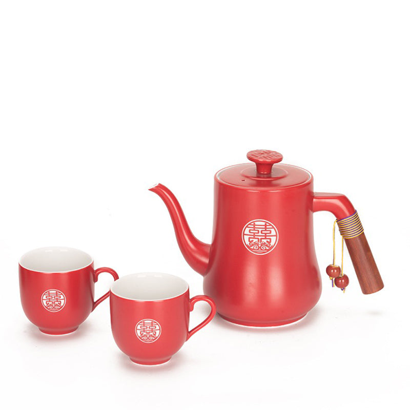 Double Happiness Wedding Tea Set With Tray