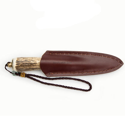 Poplar Wood Tea Knife With Leather Case