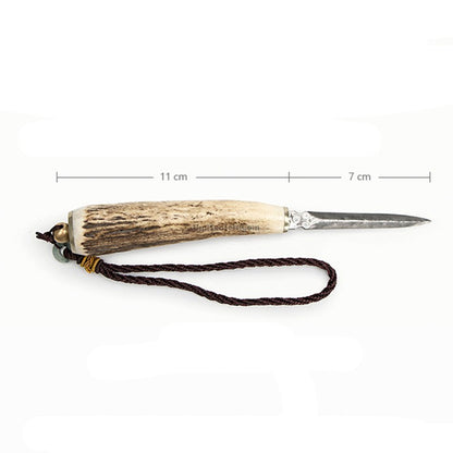 Poplar Wood Tea Knife With Leather Case