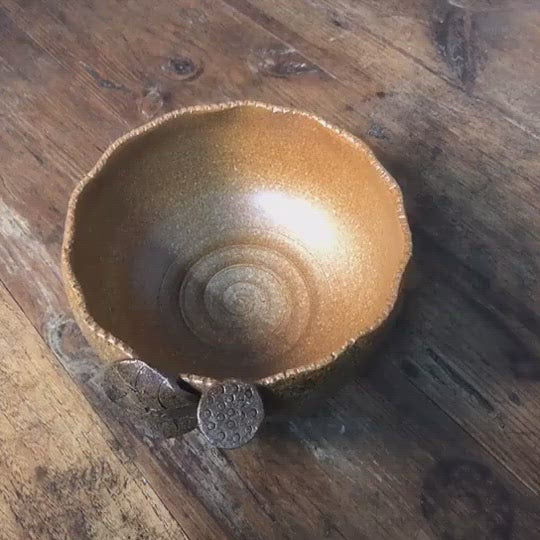 Handmade Coarse Pottery Lotus Tea Washer