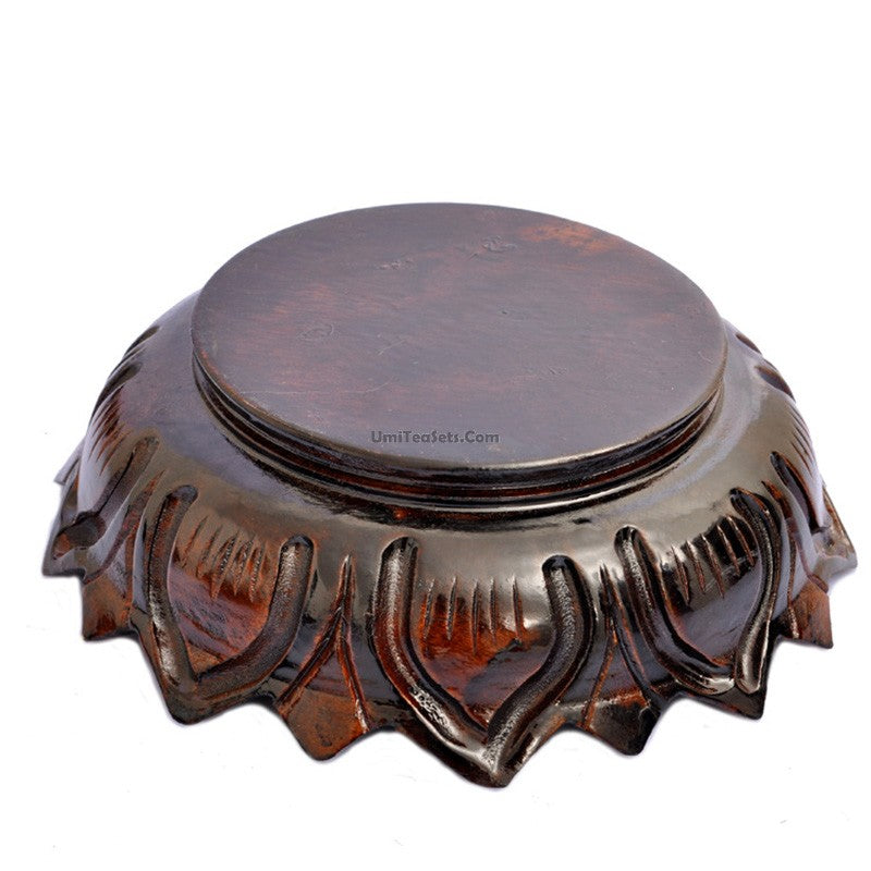 Catalpas Wood Lotus Teapot Stand