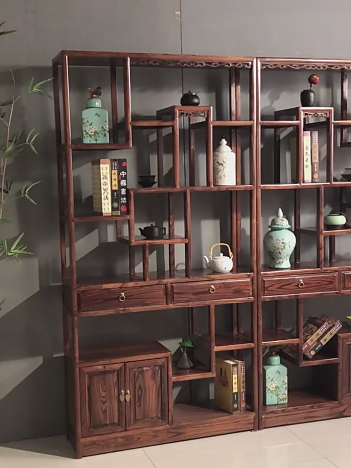 Chinese Tea & Accessories Display Cabinet Shelf