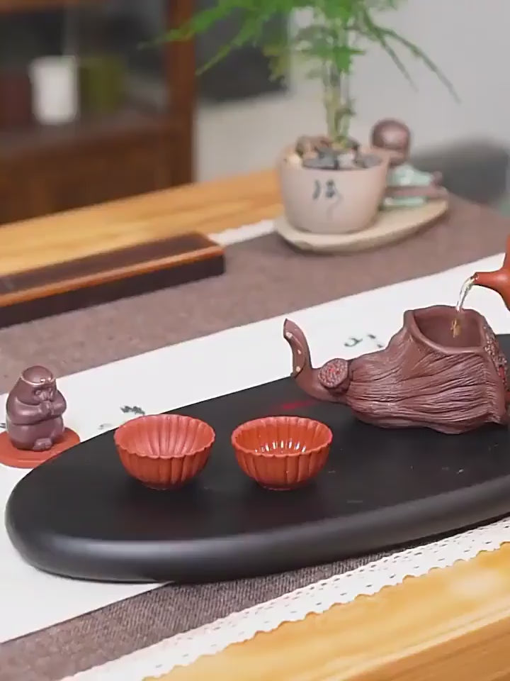 Yixing Purple Clay Lotus Seedpod Fair Cup