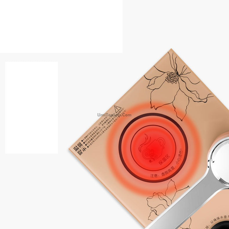 Glass Teapots With Golden Induction Cooker