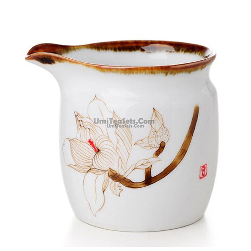 White Porcelain Lotus Fair Cup