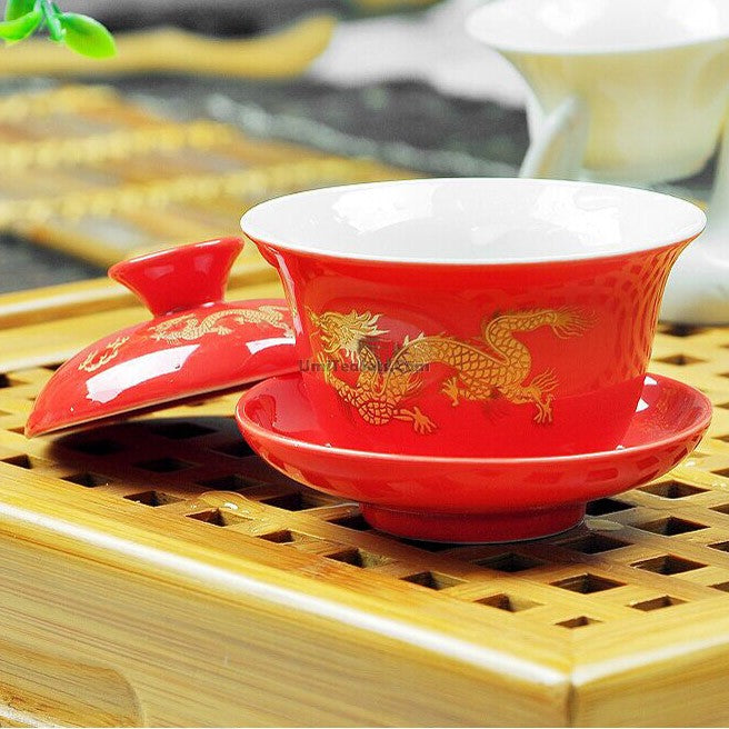 Chinese Dragon Pattern Gaiwan