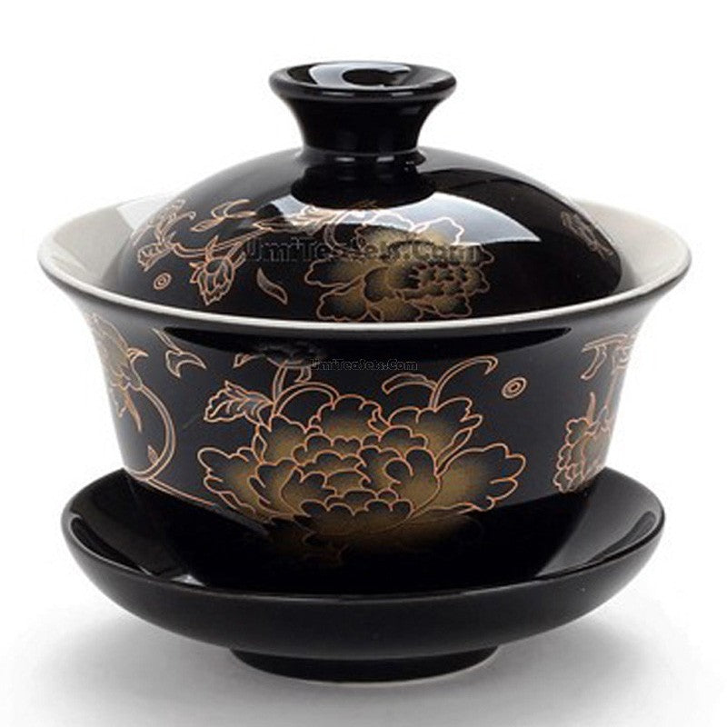 Chinese Peony Porcelain Gaiwan