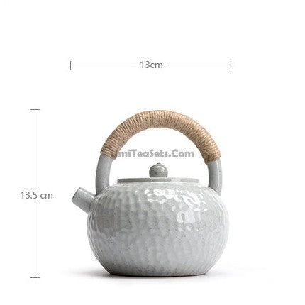 Coarse Pottery Teapot With Alcohol Wamer
