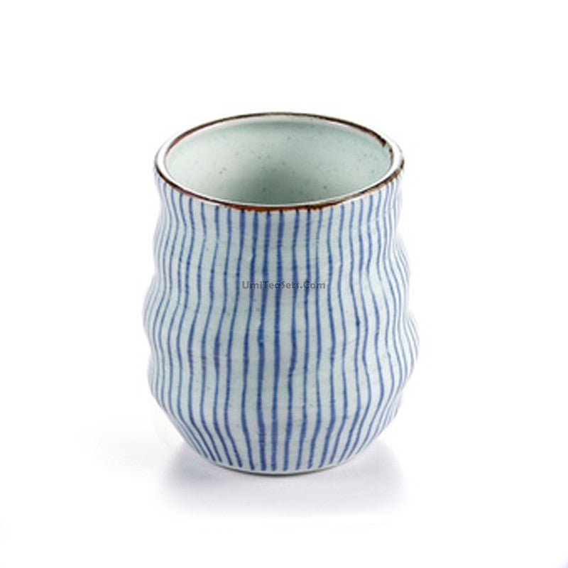Japanese Tea Hagi Cup With Stripes