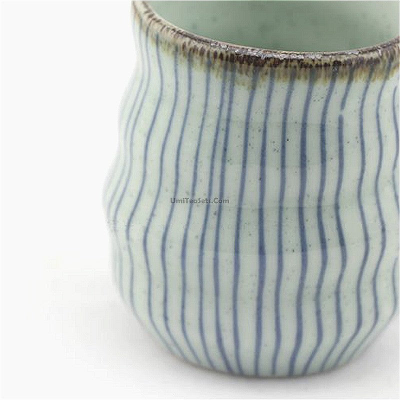 Japanese Tea Hagi Cup With Stripes