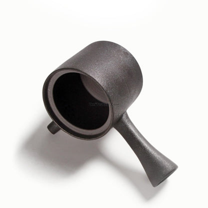Coarse Pottery Japanese Cylinder Teapot
