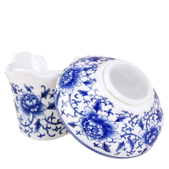Blue Peony Tea Strainer And Holder