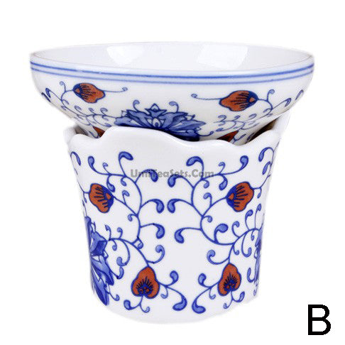 Blue Peony Tea Strainer And Holder