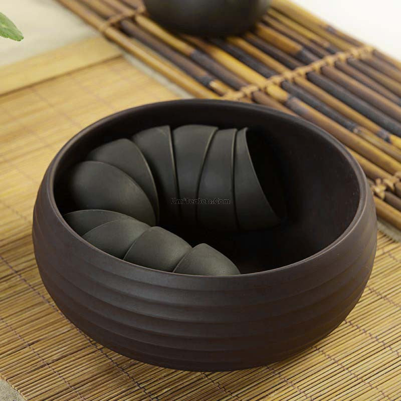 Black Clay Stripes Tea Washer