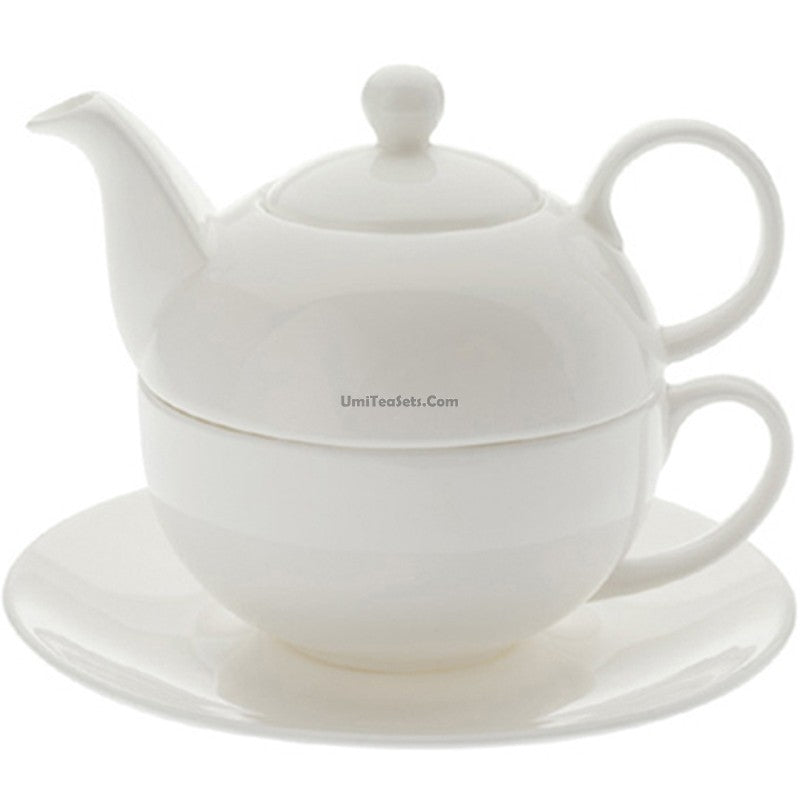 Bone Porcelain Pure White Tea For One Set Umi Tea Sets