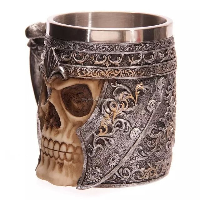 Stainless Steel Skull Helmet Mug