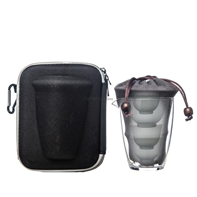 Porcelain Gaiwan Travel Tea Set With Bag
