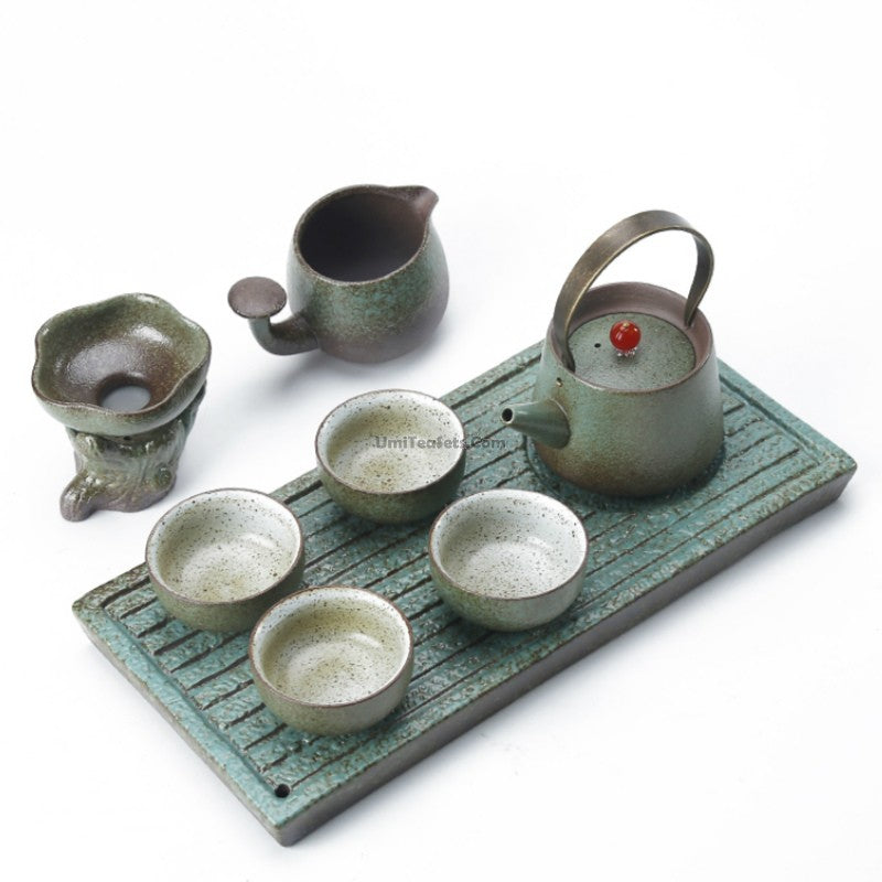 Japanese Coarse Pottery Wabi-sabi Tea Set
