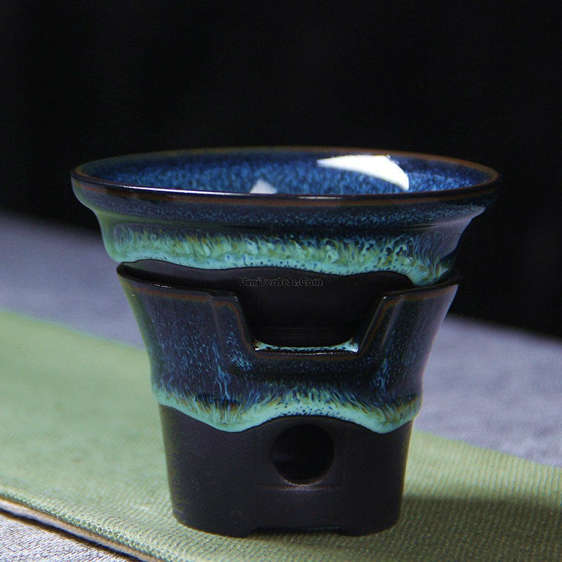 Blue Furnace Transmutation Chinese Tea Set