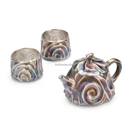 Tree Travel Tea Set With Inner Silver