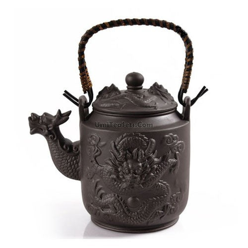 Yixing Purple Clay Dragon Large Teapot