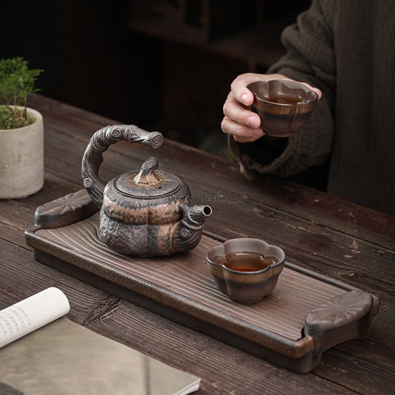 Japanese Pumpkin Tea Set With Tray