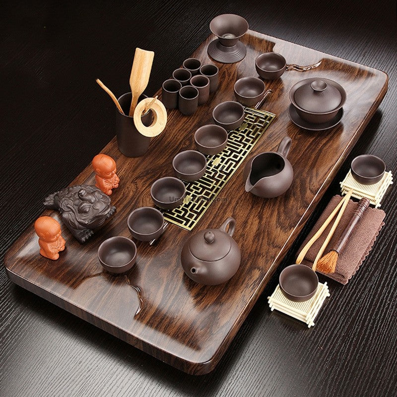 Purple Clay Kungfu Tea Set With Ebony Tea Tray – Umi Tea Sets