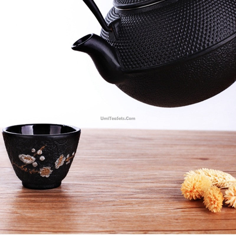 Cast Iron Plum Blossom Tea Cup