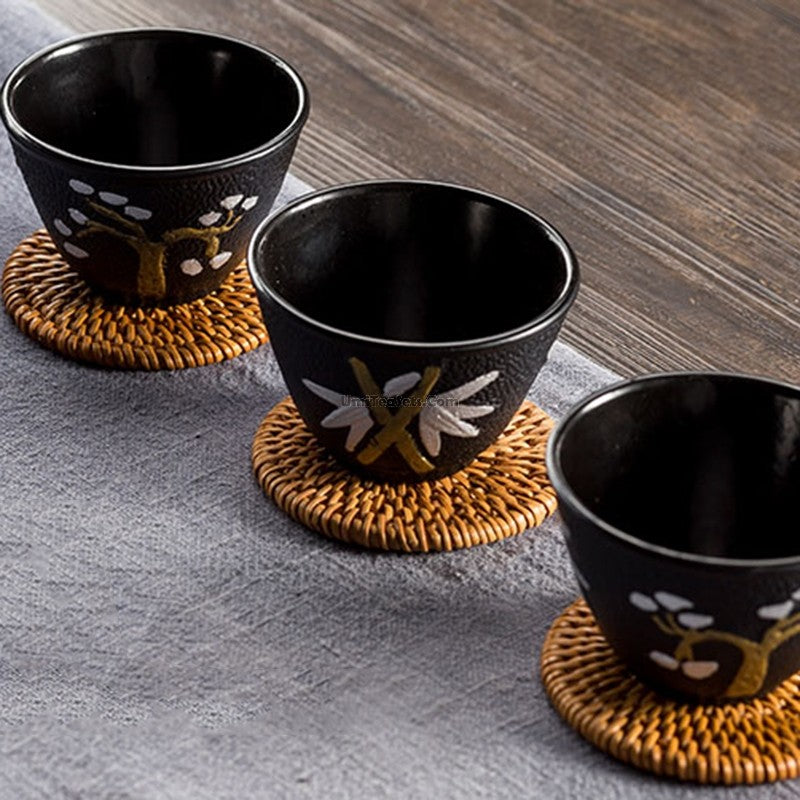 Cast Iron Plum Blossom Tea Cup