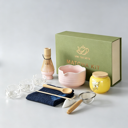 Japanese Pink Matcha Green Tea Set
