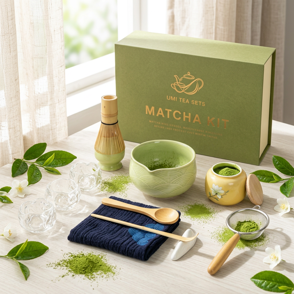 Japanese Pink Wave Ceramic Matcha Tea Set