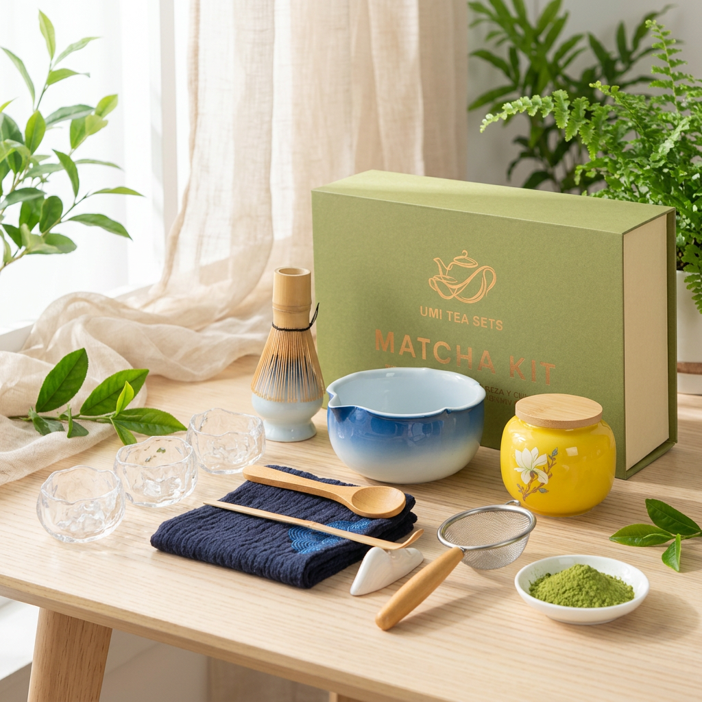 Japanese Gradient Blue Matcha Tea Set