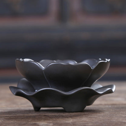 Black Clay Lotus Tea Strainer
