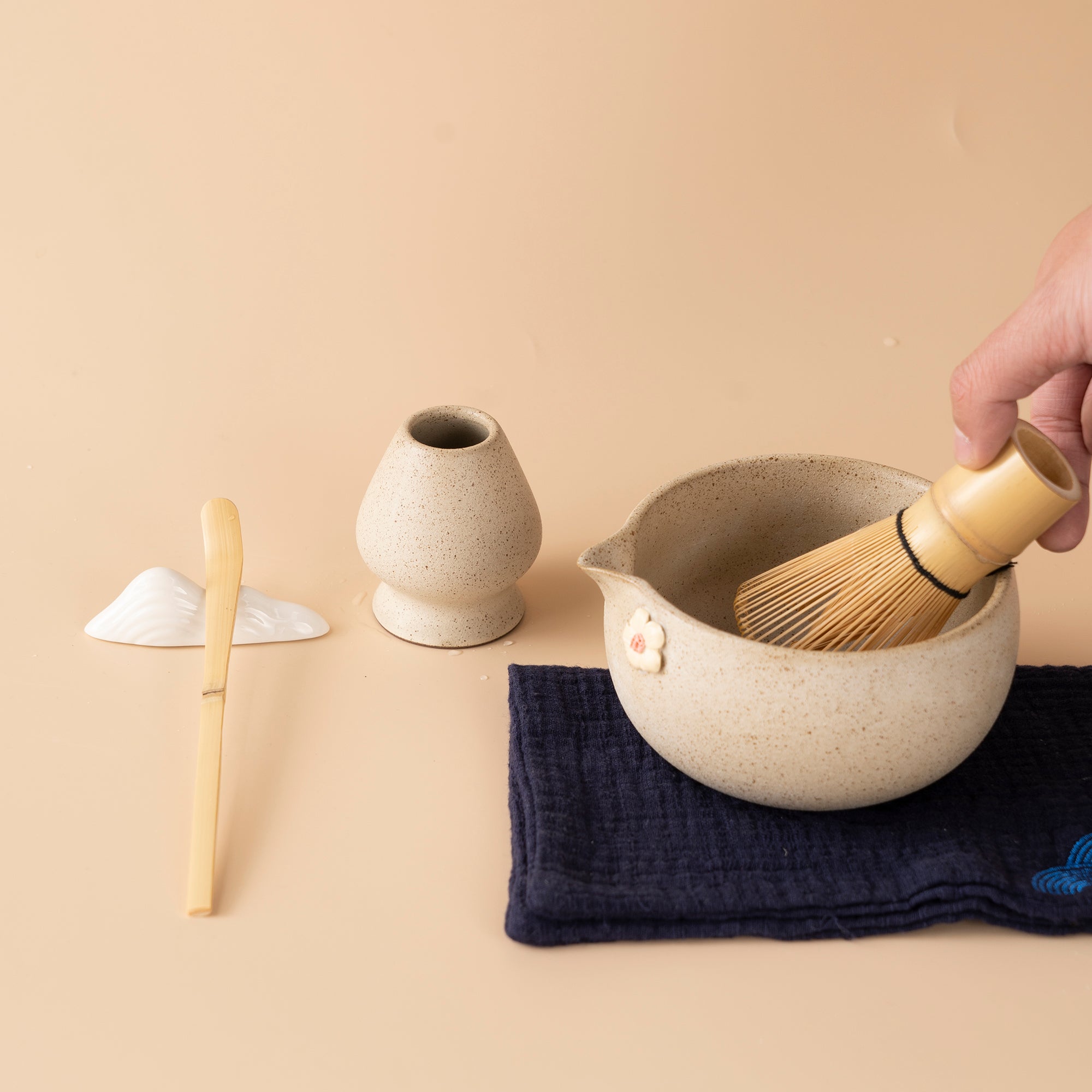 Japanese Butterfly And Flower Matcha Tea Set