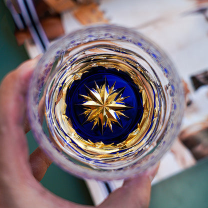 Edo Kiriko Handcrafted Starry Sky Whisky Glass Tea Cup