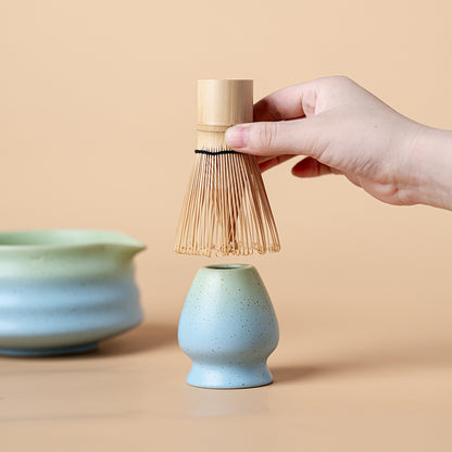Japanese Gradient Green &amp; Blue Matcha Tea Set