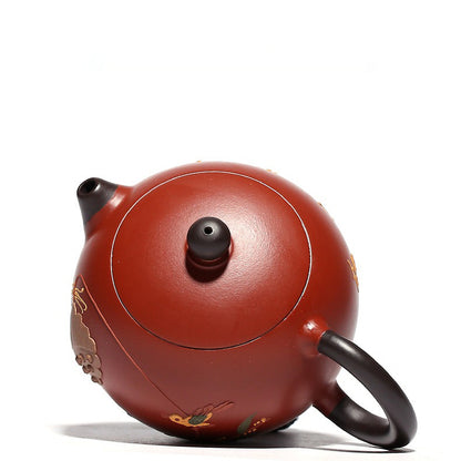Yixing Red Clay Xi Shi Lotus Teapot
