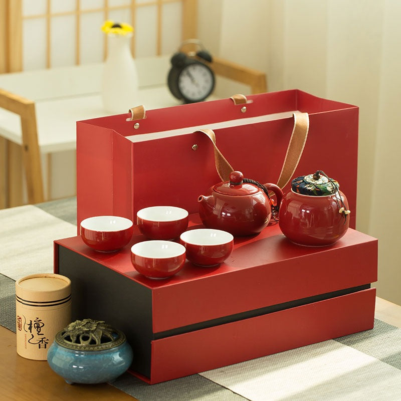 Chinese Red Tea Set With Gift Box – Umi Tea Sets