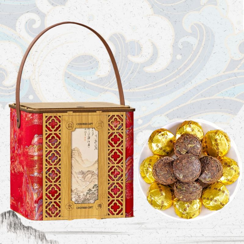 Small Ripened Puer Tuocha Tea With Gift Box